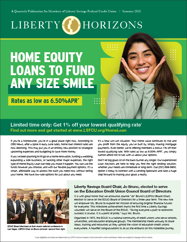 Happy woman smiling with special promotion about Home Equity Lending details