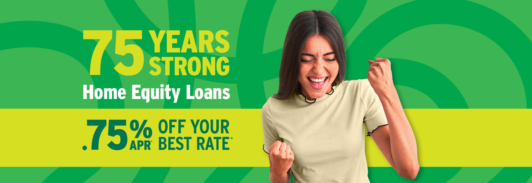 Smiling woman learning about the advantages and benefits of a Home Equity Loan at Liberty Savings